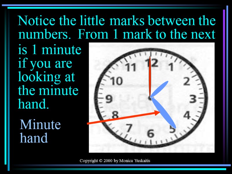 Copyright © 2000 by Monica Yuskaitis Notice the little marks between the  numbers.
